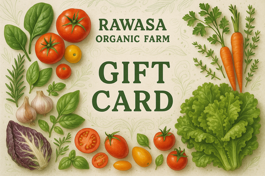 Gift card by rawasa organic farm 