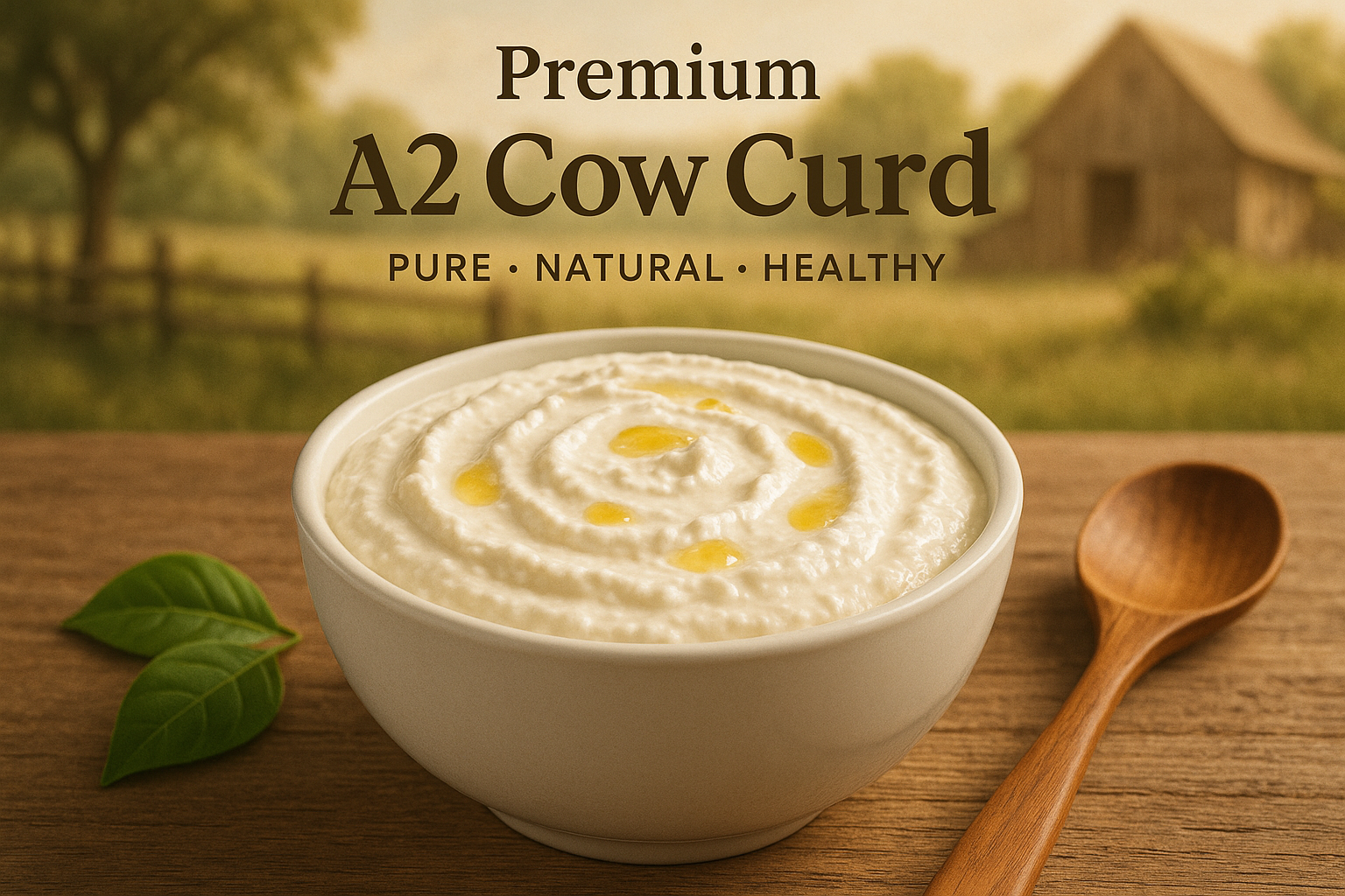 Make advertisement of a2 cow curd attractive 